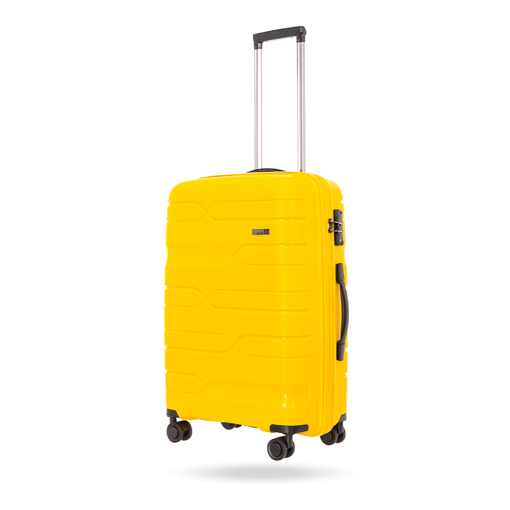 Vali Kéo LUG Lusetti Nolan S20S24S28 LS802 Nhựa PP Chống Bể vỡ, Hạn Chế Trầy Xước, Khóa Số TSA Bảo Mật Cao – Yellow – 24 inch