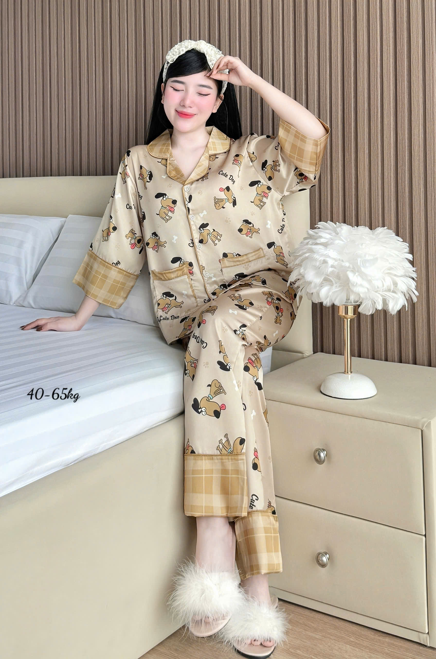 [NN Pijama] Đồ ngủ nữ mặc nhà pijama tay lở lụa latin cao cấp