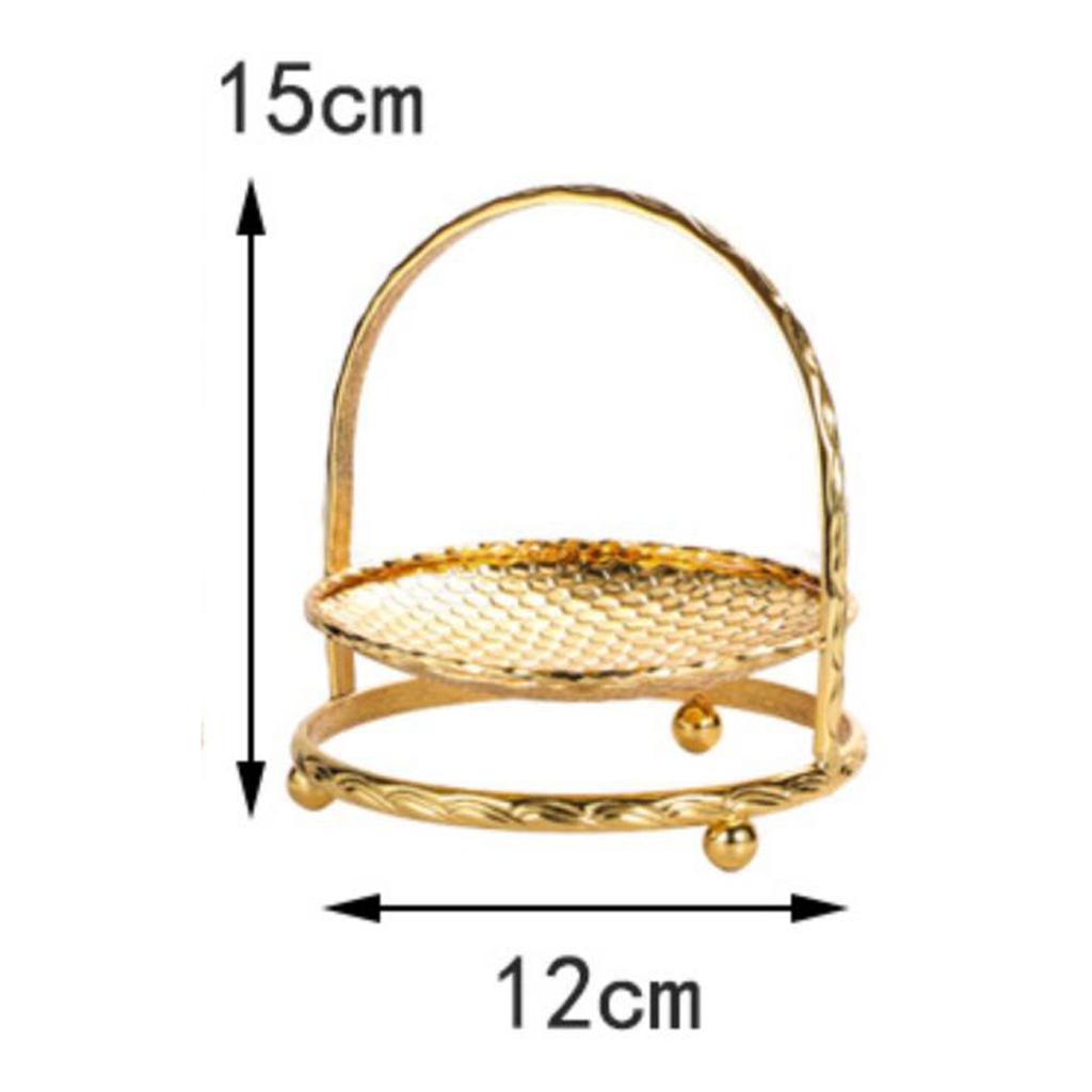 1/2/3 Tier Zinc Alloy Cake Stand Afternoon Tea Wedding Plate Party Tableware, Gold or Silver