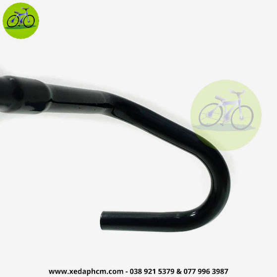 Tay lái ghi đông xe đạp nhôm cong cuộc sừng trâu phi 25.4mm