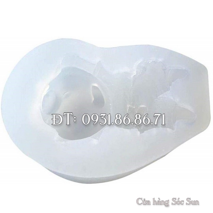 Khuôn silicon heo con Cute loại 7 cm - Mã số 1014