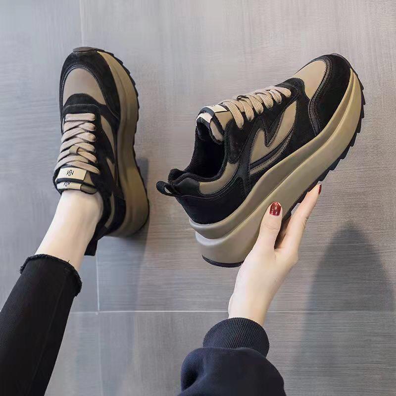 Giày Thể Thao Nữ,Giày Sneaker Nữ Thể Thao Độn Đế Năng Động Thời Trang Dành Cho Nữ.