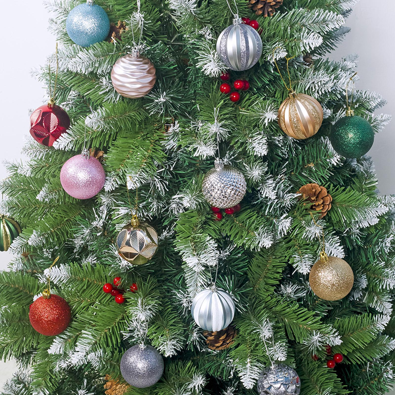 12Pcs Christmas Balls Xmas Tree Hanging Pendants DIY for Home Decorations
