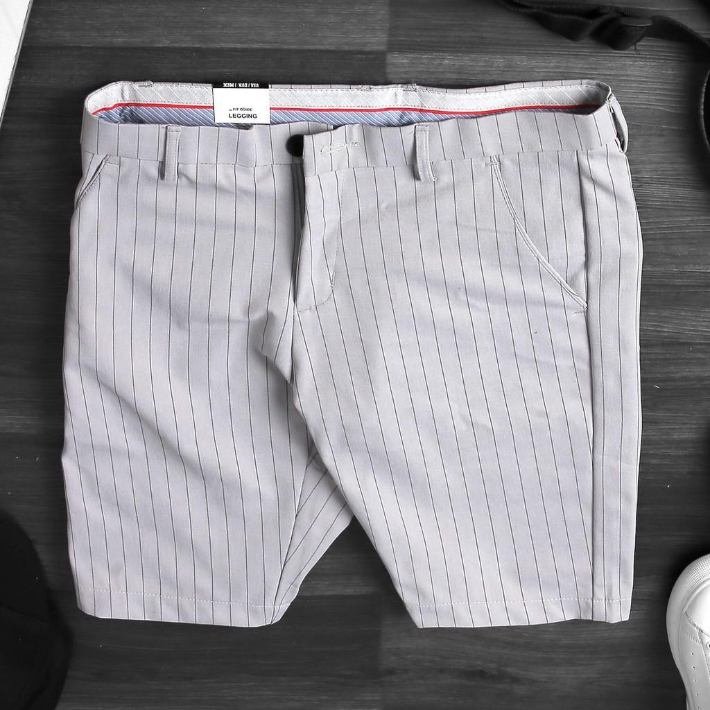 Quần short âu nam trơn dáng công sở