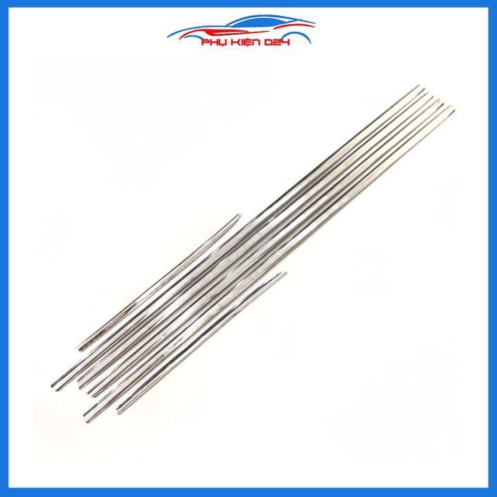 Bộ nẹp viền chân kính cong kính Land Cruiser Inox sáng bóng chuẩn form xe