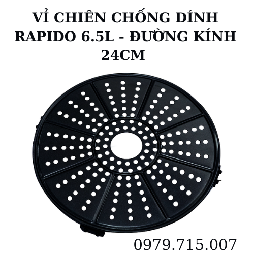 Vỉ chiên chống dính Teflon dành cho nồi chiên không dầu Rapido 6.5L- Đường kính 24 cm