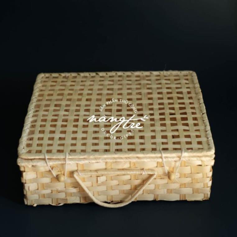 Hộp quà mây tre đan 30*40cm