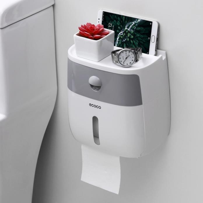 Hộp đựng giấy vệ sinh chống nước 2 ngăn tiện lợi chuẩn hàng loại 1