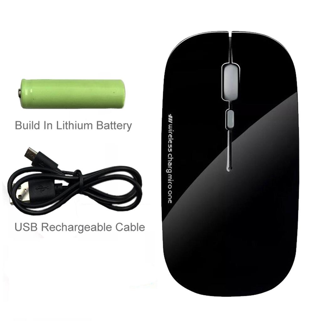 2.4 GHz Rechargeable Battery Wireless Mouse Silent Button Ultra-thin Optical USB Mice