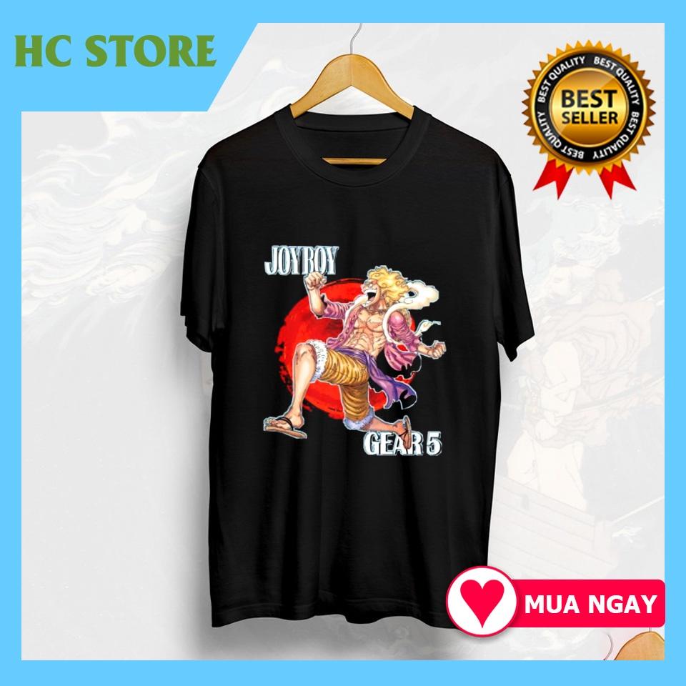 Áo thun One Piece Luffy JOY BOY Gear 5 Nika Thức Tỉnh Trái Ác Quỷ Zoan Thần màu đen cực chất giá rẻ
