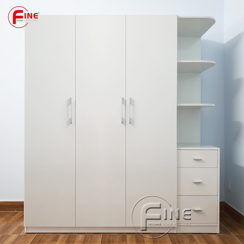 Tủ Quần Áo Sang Trọng FINE FT060T Thiết kế hiện đại, các ngăn tủ rất rộng để xếp gọn và treo quần áo thoải mái