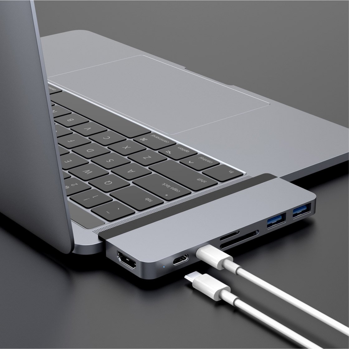 CỔNG CHUYỂN HYPERDRIVE DUO 7-IN-2 HDMI 4K/60HZ WITH CABLE USB-C HUB FOR MACBOOK/IPADPRO/LAPTOP/SMARTPHONE - Hàng chính hãng