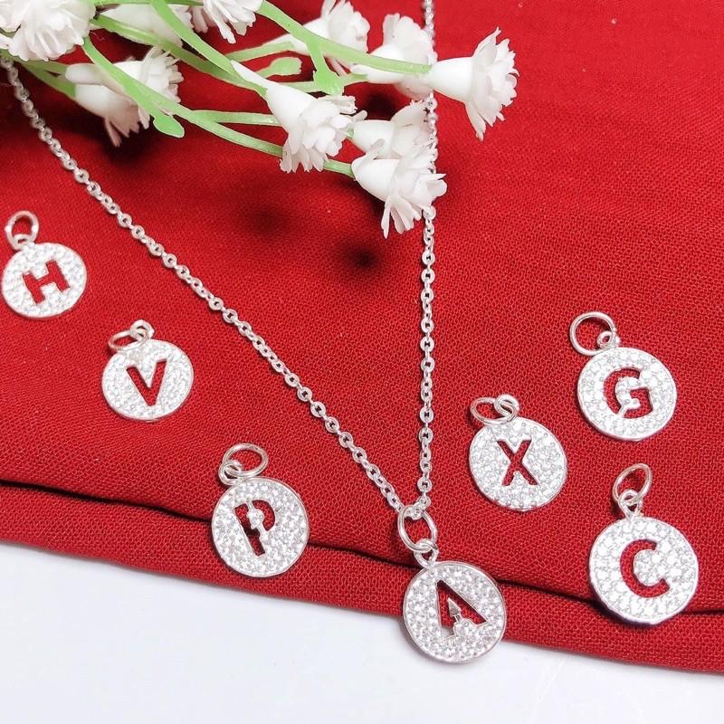 Dây chuyền bạc nam nữ, vòng cổ chữ cái bạc nguyên chất sáng đẹp- Minh Thoa JEWELRY