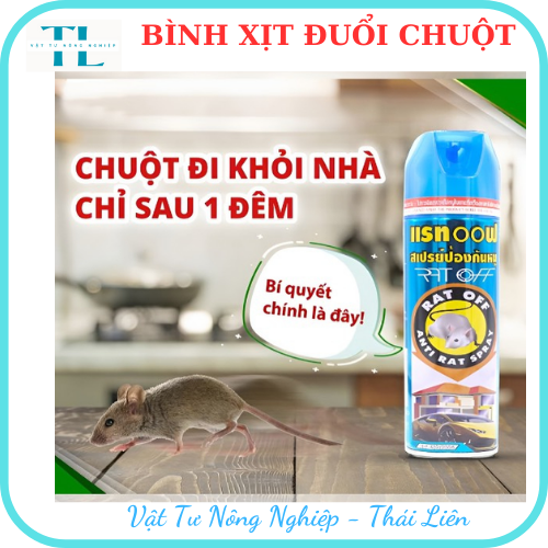 Chai Xịt Đuổi Chuột Thái Lan dành cho Nhà & Ô tô Rat Off 200ml