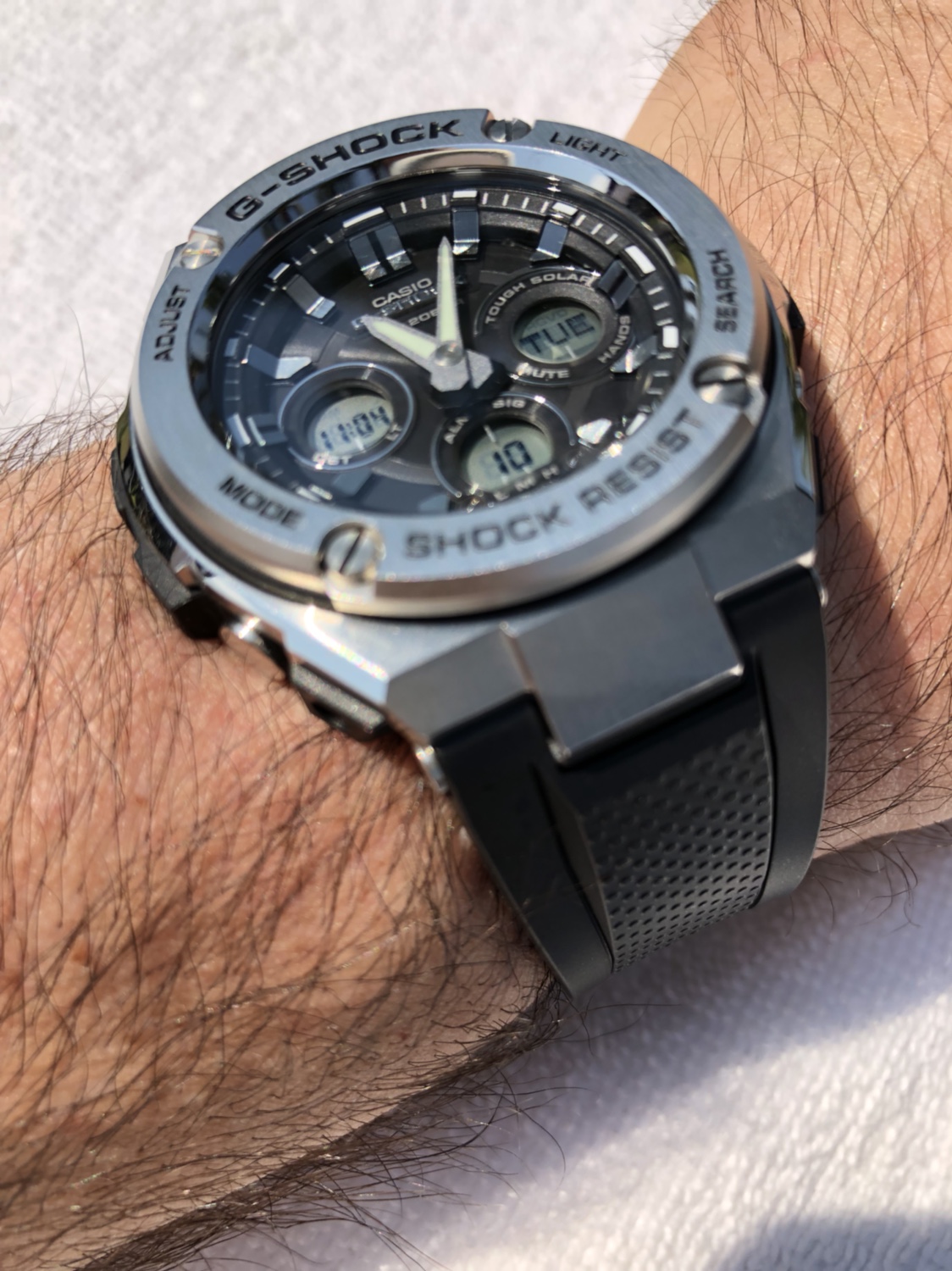 Đồng Hồ Nam Casio G Shock GST-S310-1ADR Viền Kim Loại - Pin Năng Lượng Mặt Trời