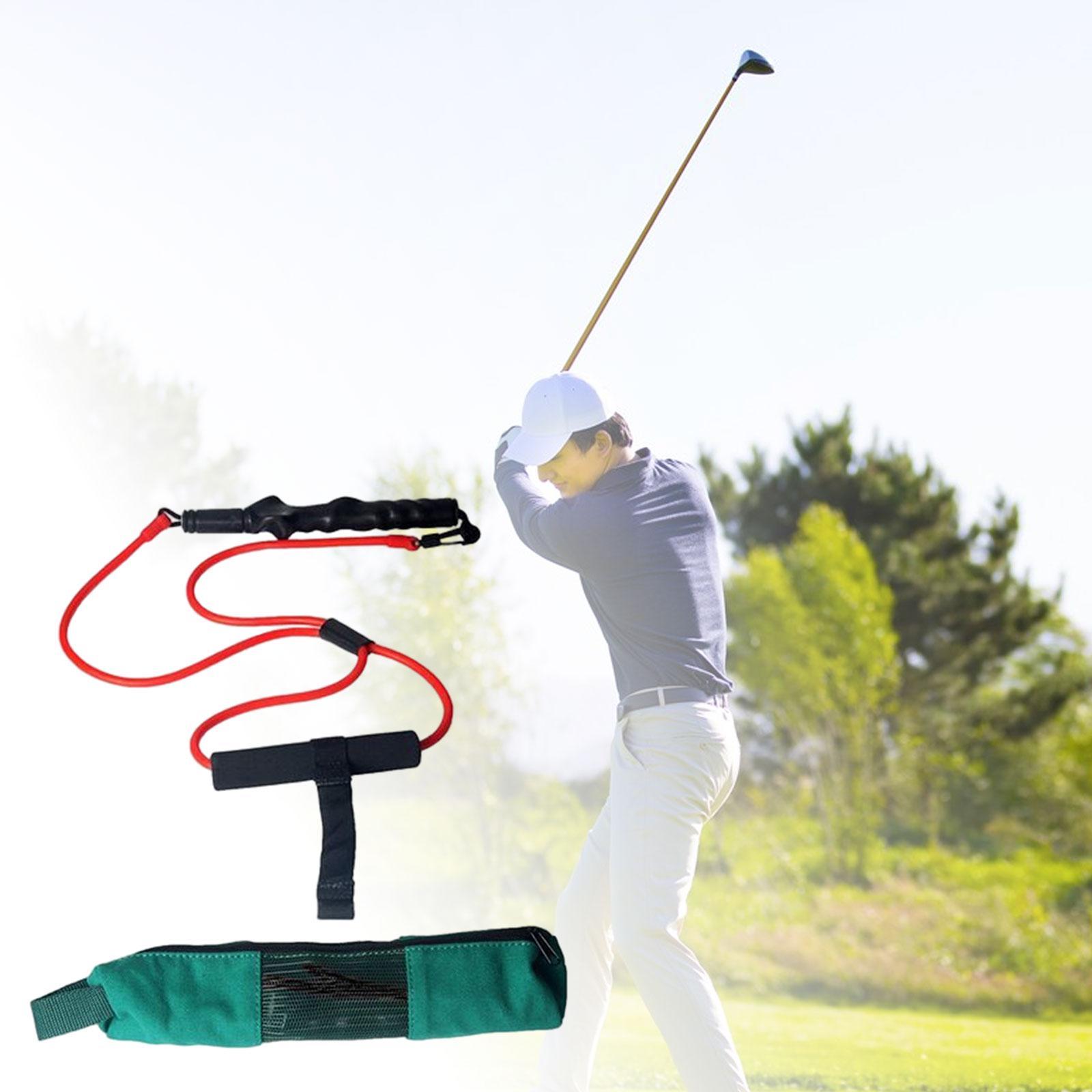 Golf Swing Resistance Bands Posture Correct with Storage Bag Golf Training Aid