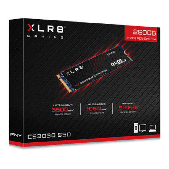 Ổ Cứng SSD PNY CS3030 250GB NVME PCIE GEN 3×4 - Hàng Nhập Khẩu