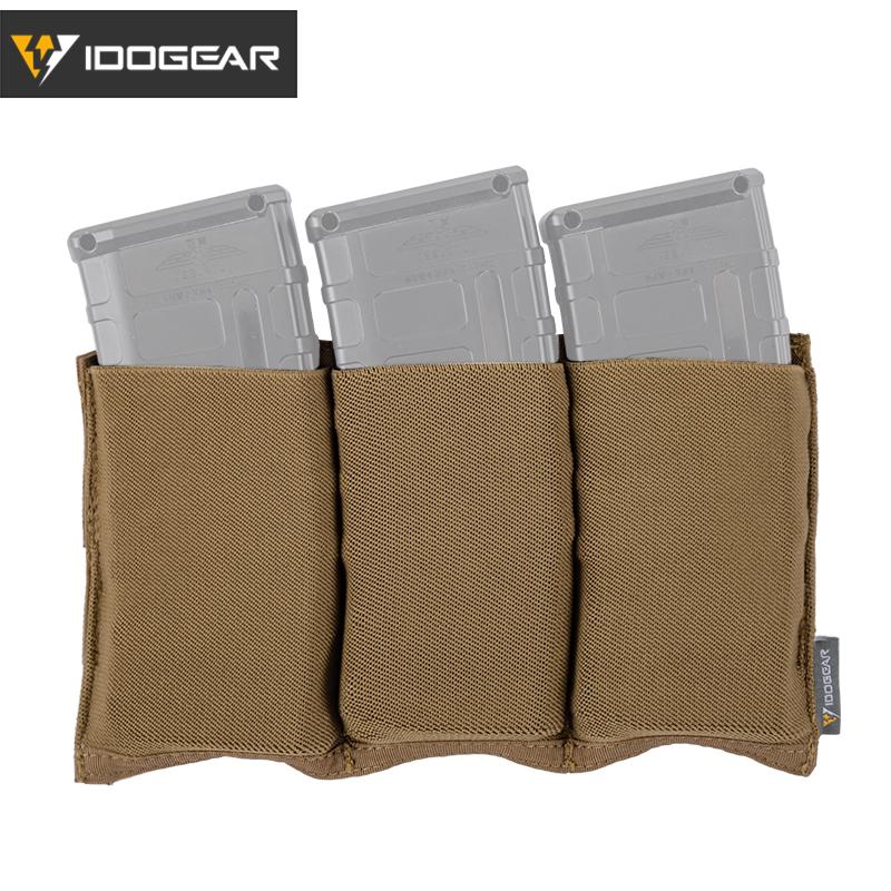 Idogear Tactical 5.56 Tạp chí Túi nhanh vẽ nhanh Molle Mag Pouch Carrier Triple Open Top 3555