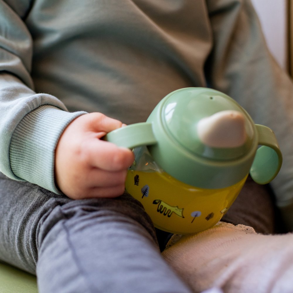 Bình Tập Uống Nước Có Vòi Mút Kháng Khuẩn Chống Tràn Cho Bé Tommee Tippee Superstar 190ml, Từ 4 Tháng - Xanh Lá