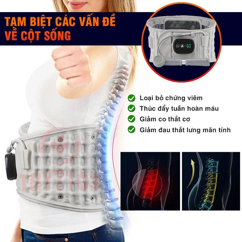 Đai Hơi Kéo Giãn Cột Sống, Đai Hơi Thoát Vị Đĩa Đệm - Xoá Bỏ Đau Thắt Lưng, Hạn Chế Quá Trình Thoát Vị Đĩa Đệm