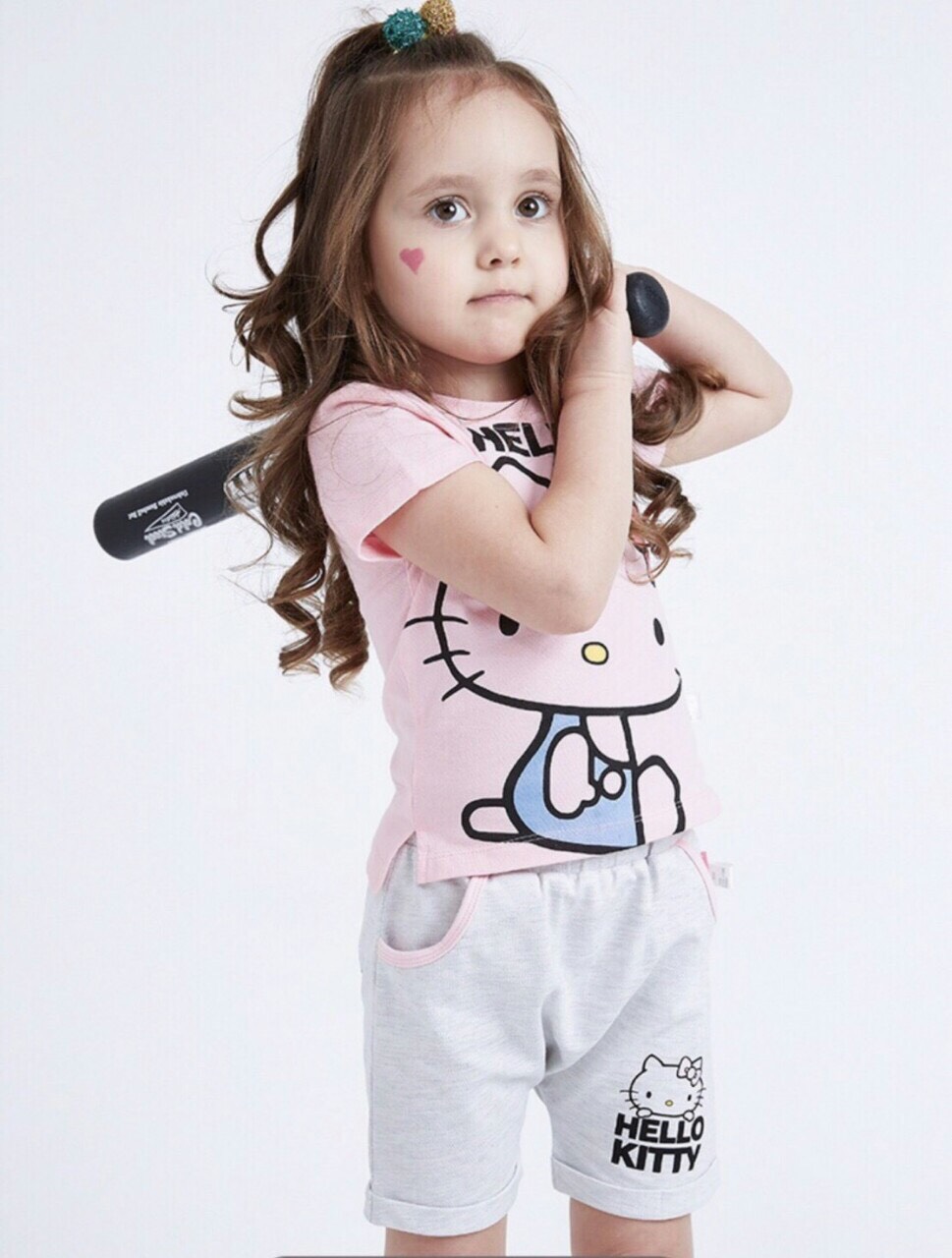 SÉT BỘ TAY NGẮN BÉ GÁI IN HÌNH MÈO KITTY