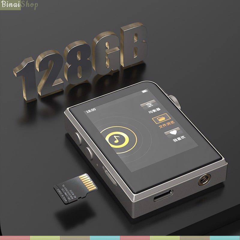 Ruizu A58 - Máy Nghe Nhạc Lossless Hifi, Màn Hình Cảm Ứng, Điều Chỉnh Hiệu Ứng Âm Thanh - Hàng chính hãng