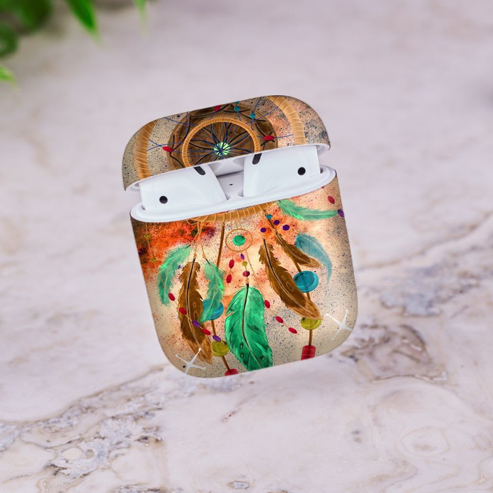 Miếng dán skin chống bẩn cho tai nghe AirPods in hình Dream Catcher - atk377 (bản không dây 1 và 2)