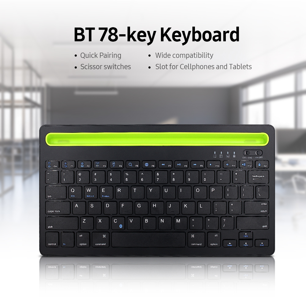 Bàn phím BT với chuột có thể sạc lại không dây, có chức năng ghép nối, Hỗ trợ cho IOS Android Windows