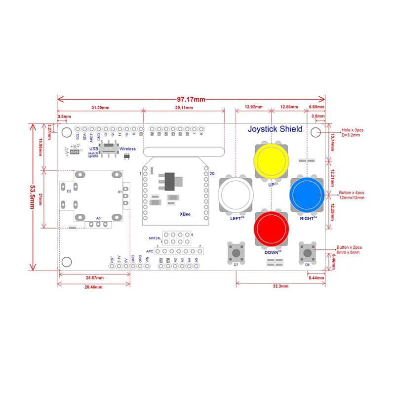 Mạch Arduino Joystick Shield