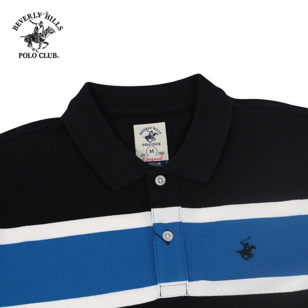 Áo polo ngắn tay Nam Beverly Hills Polo Club Regularfit 100% cotton Đen PMRSS20TL062