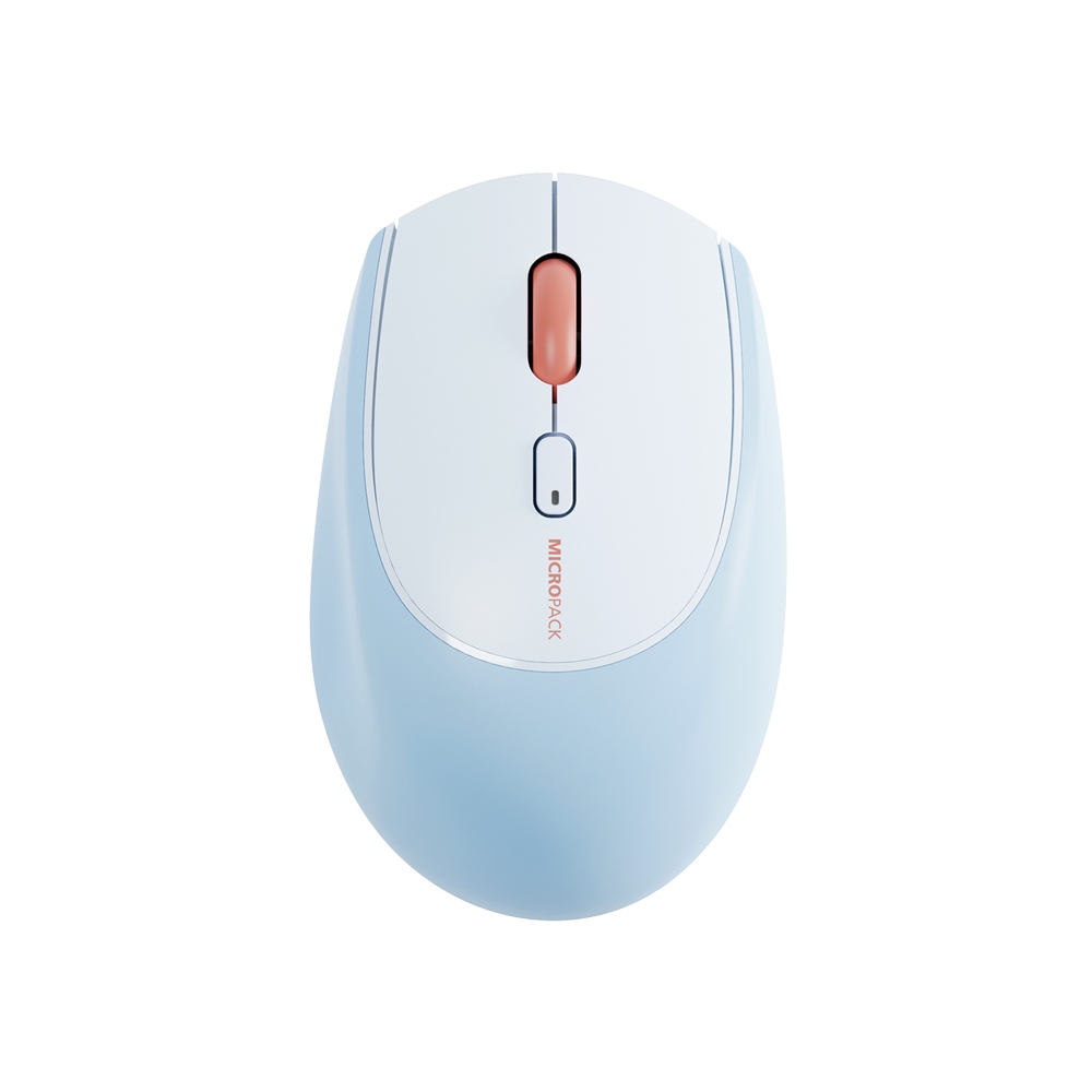 Chuột không dây MicroPack Soft Silicone Lifestyle MS-201W BT5.0 4000CPI Thiết Kế Công Thái Học Sử Dụng Siêu Mềm Ôm Tay Hàng Chính Hãng