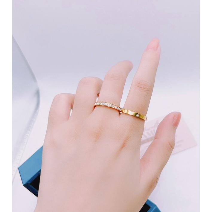 Nhẫn titan 2 chiếc không đen không gỉ