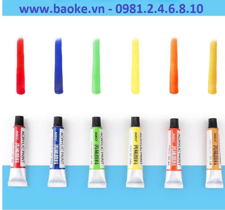 Màu nước Acrylic 24 màu Baoke WP 801 - 24