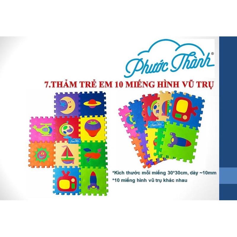 Thảm trẻ em 10 miếng hình vũ trụ Phước Thành 30×30×1cm