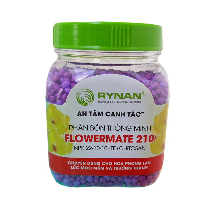 Phân Bón Thông Minh Rynan Flowermate 210 (Hũ 150g) - Dùng Cho Phong Lan, Hoa Kiễng Thời Kỳ Sau Ra Hoa và Nuôi Dưỡng Mầm Mới