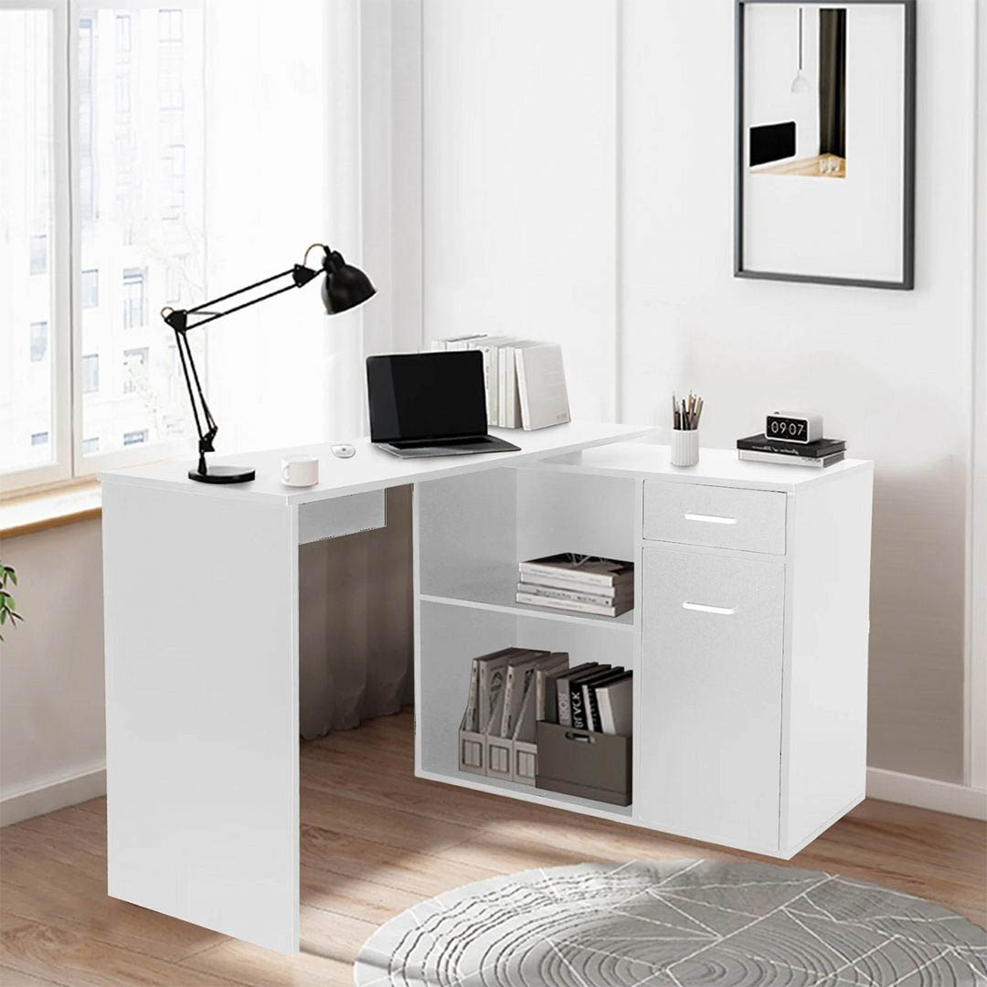 Bàn làm việc, bàn học gỗ hiện đại SMLIFE Dominic  | Gỗ MDF dày 17mm chống ẩm | D120xR90xC75cm