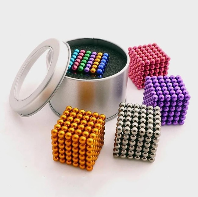 Bi nam châm 216 viên 3mm sắc màu