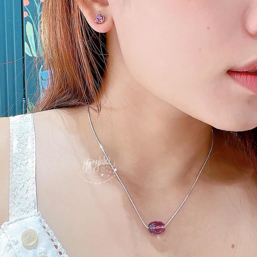 Dây Chuyền Xỏ Ngang Đá Thạch Anh Tím SP005002 Gypsy.lala