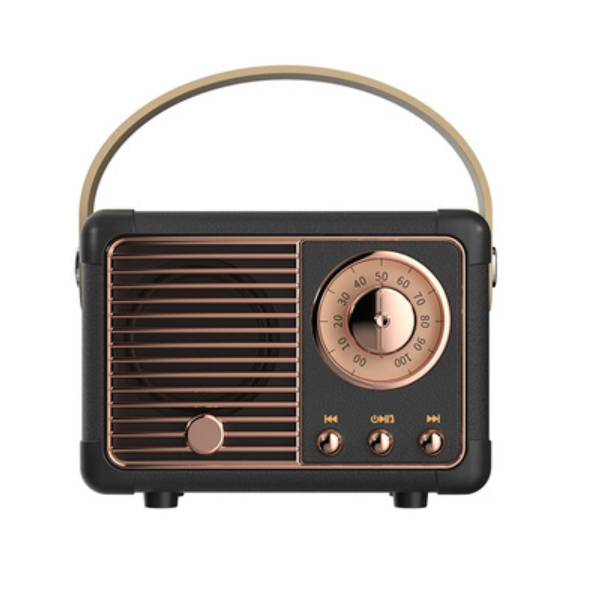 Loa bluetooth retro hm11 trình phát nhạc retro cổ điển âm thanh stereo trang trí di động loa mini trình phát nhạc du lịch Màu sắc: Đen