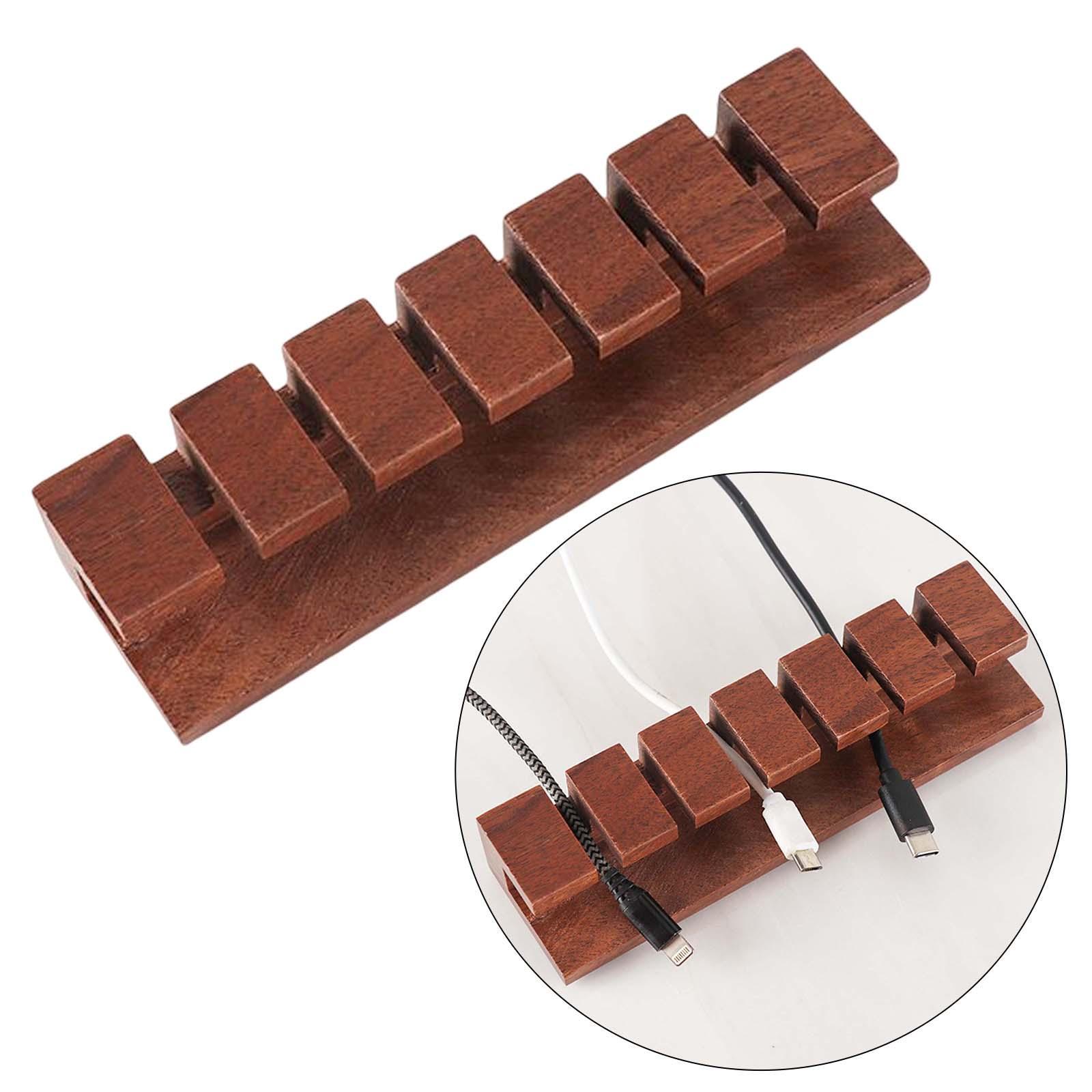 Wooden Cable Organizer Management System for USB Charging Cable Mouse Wire