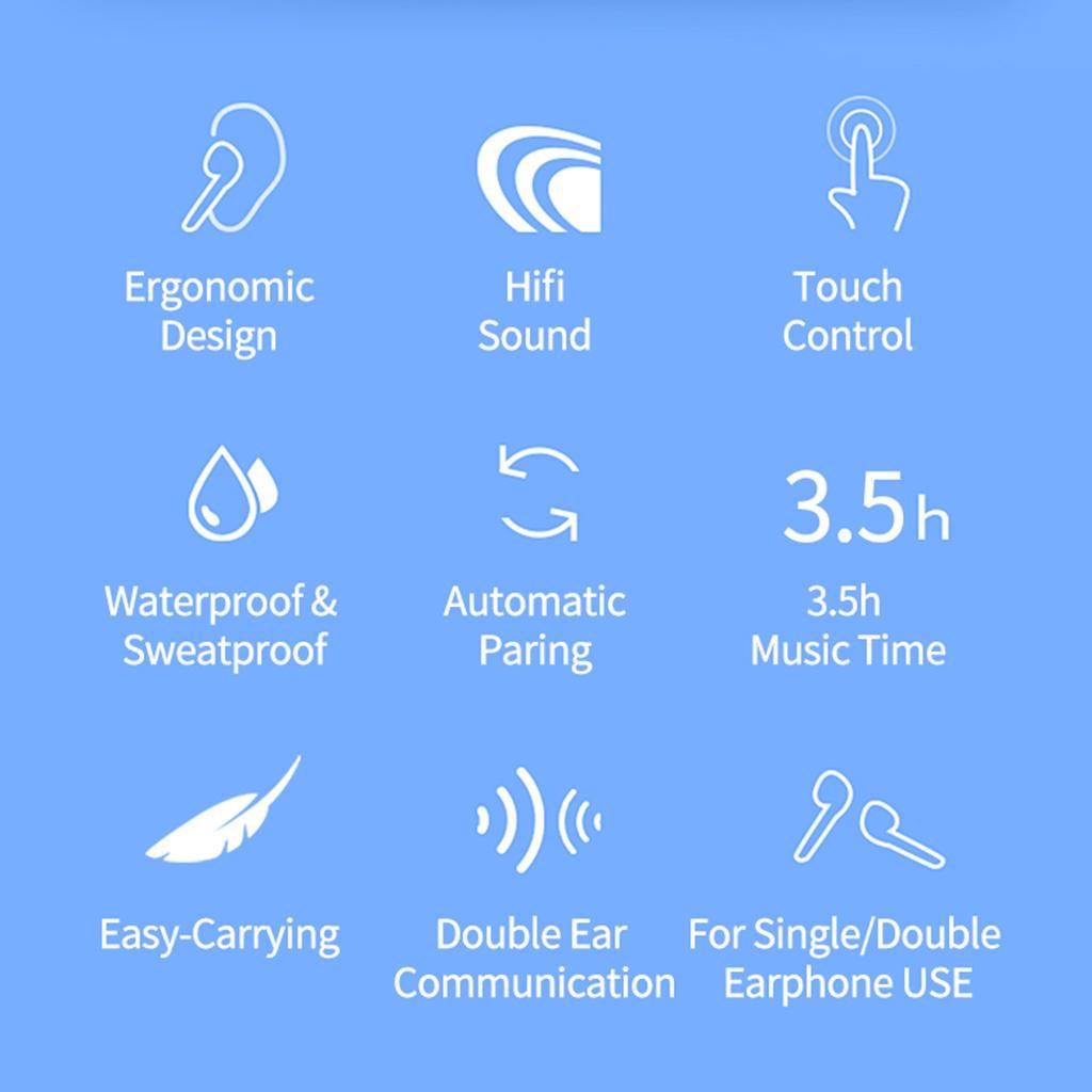 Mini Wireless Earbud Headset Bluetooth 5.0 Mini Earphone In-Ear