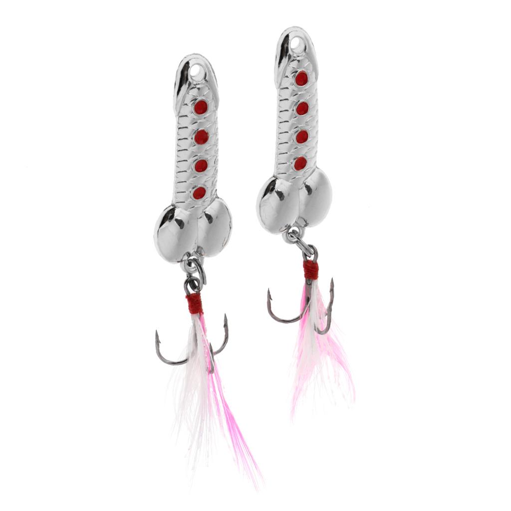 2pcs Metal Wobble Fish Lure Spoon Fishing Sequins Hard Bait Spinnerbaits 5g