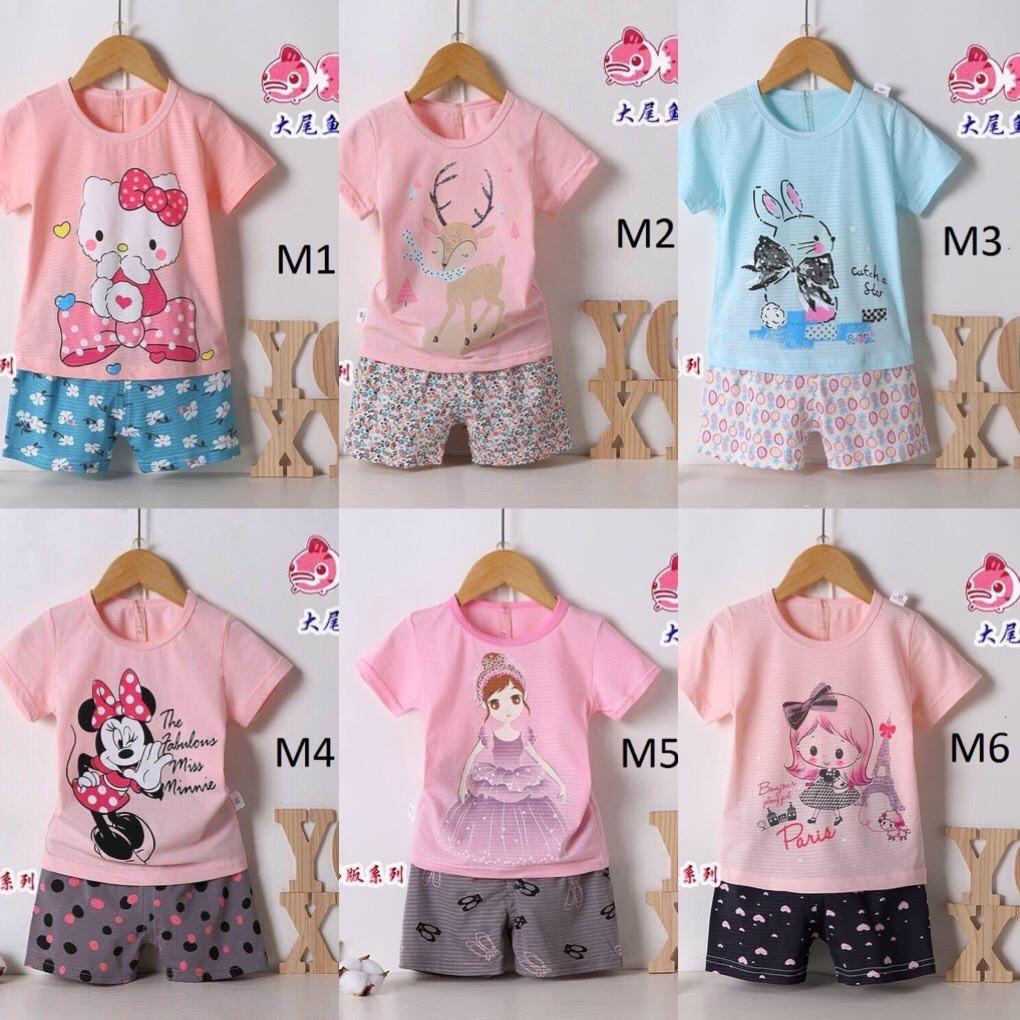 Bộ cộc tay xuất hàn cho bé gái