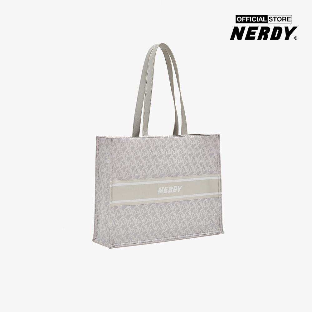 NERDY - Túi tote phom chữ nhật Monogram PNEF22AA06