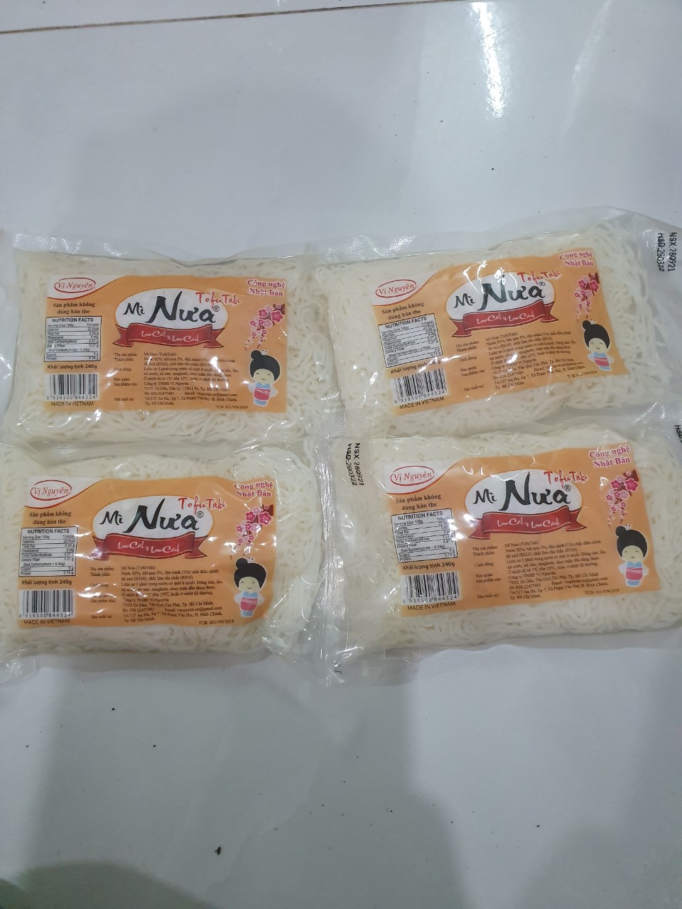 Combo 4 Gói Mì Nưa Vị Nguyên Das Keto 240g