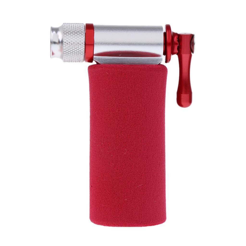 Bicycle CO2 Air Pump Mini Portable Cycling Mountain Bike Tire Pump Inflator Dual Head and 16.5cm Pump Extension Hose