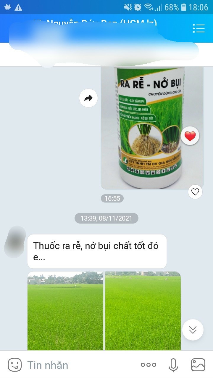 PHÂN BÓN CHUYÊN SỬ DỤNG CHO LÚA ĐẦU VỤ, GIÚP LÚA PHÁT TRIỂN TỐT, RA RỄ NHANH, NỞ BỤI KHỎE - CHAI 500ML