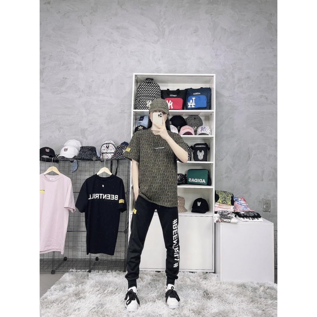 Áo thun tay lỡ phông Unisex nam nữ cotton beentrill monogram -B01