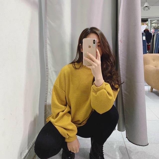 Áo kẻ tay bồng kẻ hót có 5 màu cơ bản dành cho nữ