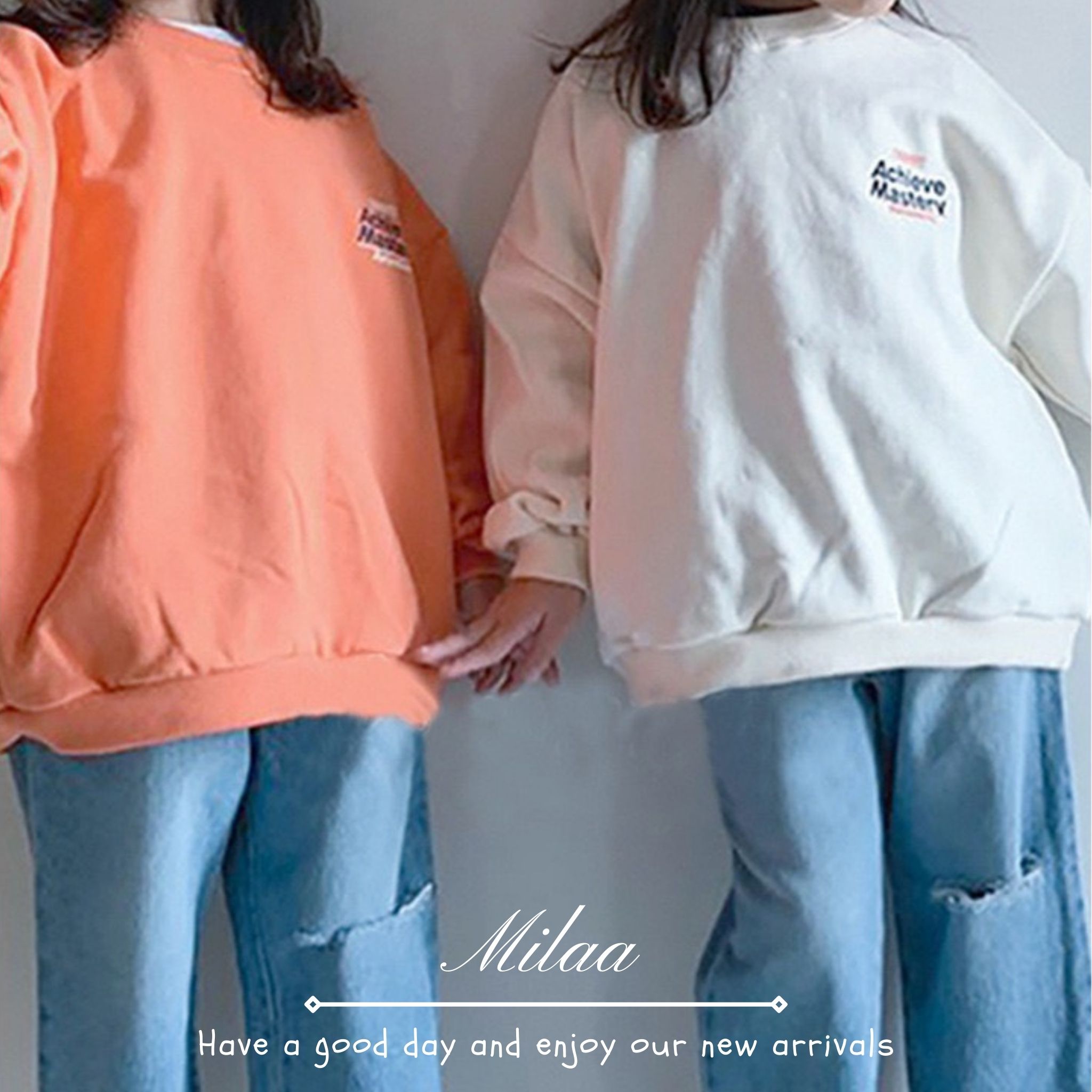 Áo Sweater Chất Nỉ Chân Cua Thoáng Mát Cho Bé Trai Bé Gái MiLaa Kids